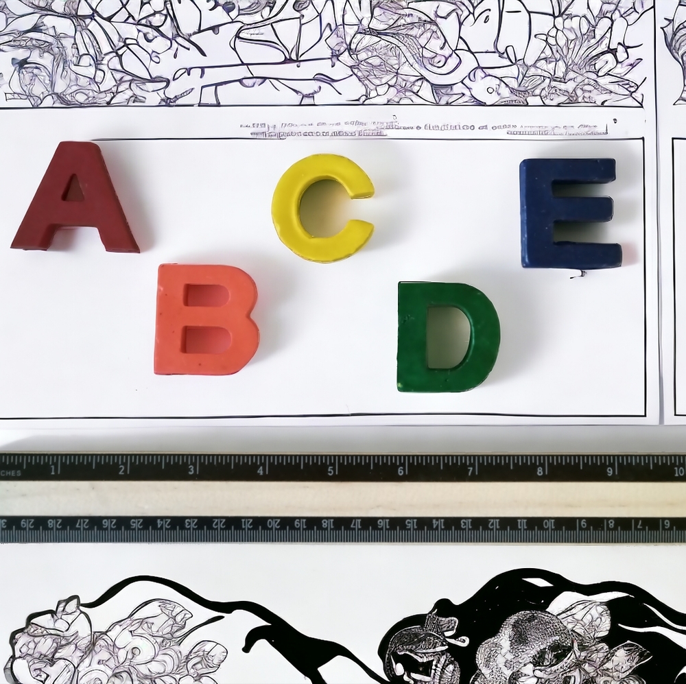 Alphabet Crayon Set Personalized Gift Spell a Name in Any Color